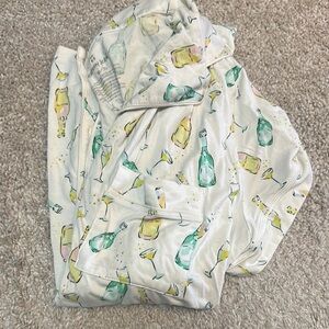 Women's Downtime Pajama Top - Champagne Bottle